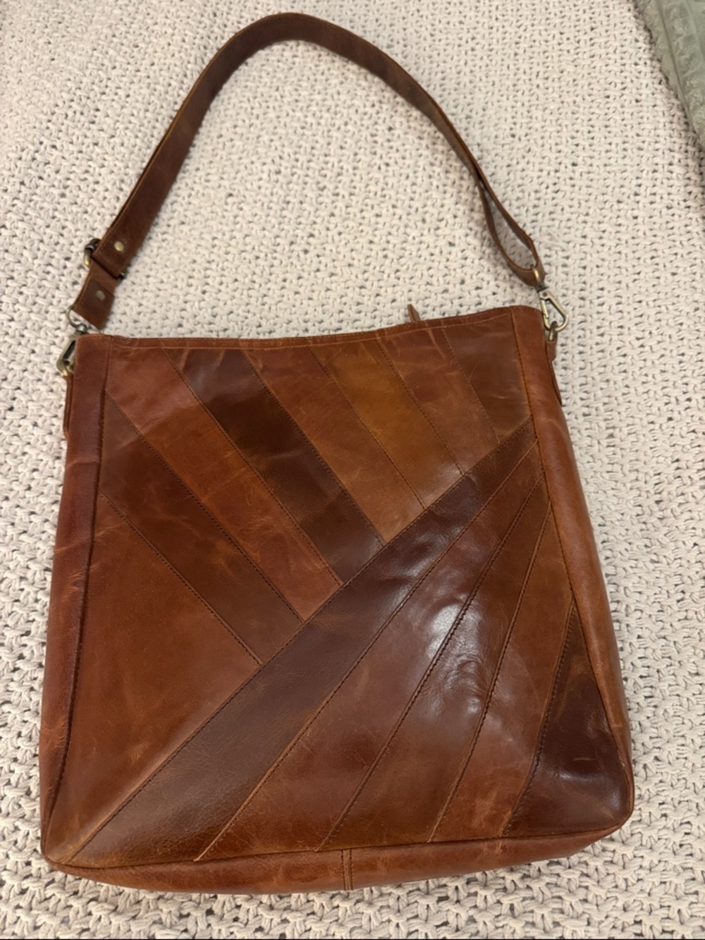 High Noon Brown Leather Crossbody Bag